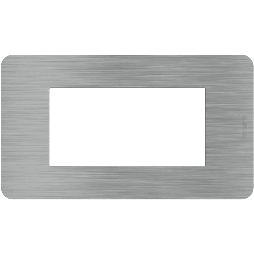 MATIX GO Ramka z technopolimeru w kolorze ciemnego szczotkowanego aluminium, 4 moduły JA4804ES