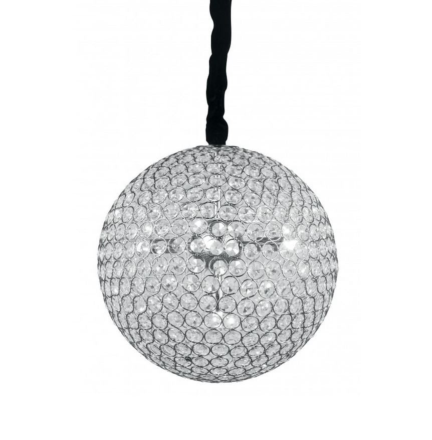 Sospensione in cristalli K9 metallo cromo D.35cm 5XG9 PLANET