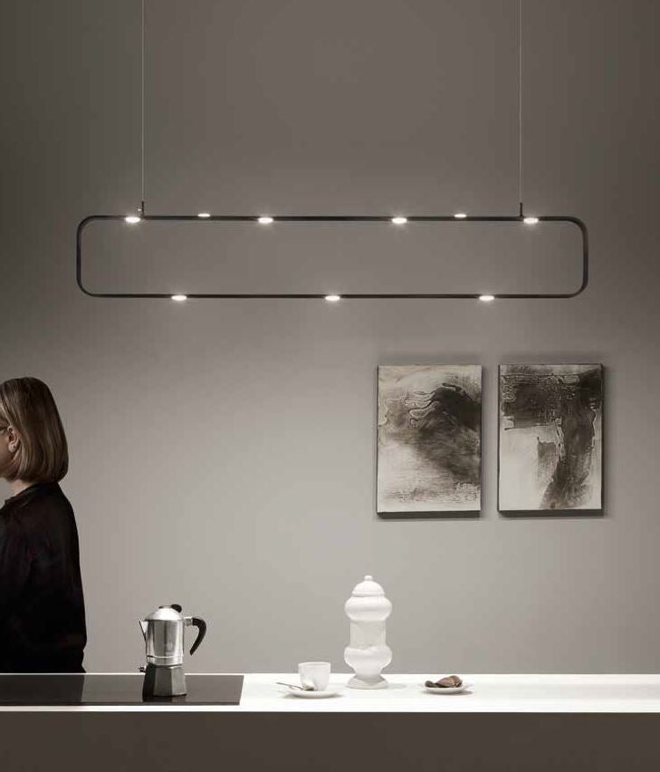 Lume LED in alluminio con finitura moka goffrato mini diffusori in acrilico 5W 450LM 3000-4000°k MOKA-L
