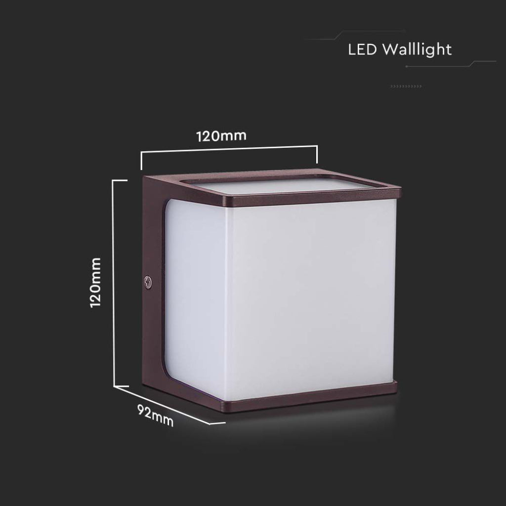 V-TAC Lampă LED de Perete Tip Felinar 8W Clasic Corten 4000K IP65