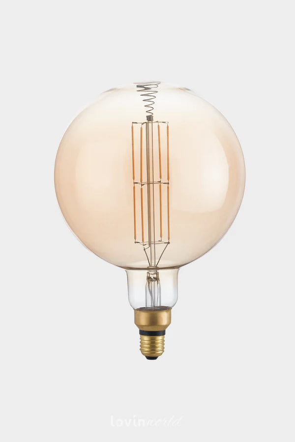 Lampă LED decorativă, dulie E27, chihlimbar, 8W, 730 lumeni, lumină caldă 2500°k, echivalent 52W, 230V