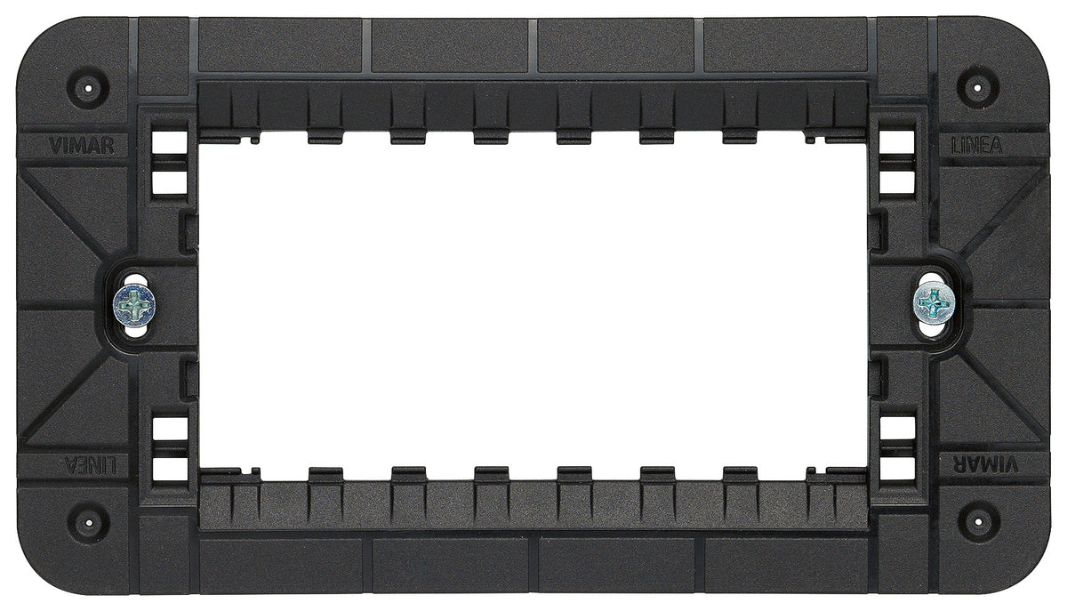 Uchwyt 4-modułowy, ze śrubami, do puszek 4-modułowych Vimar Linea 30614