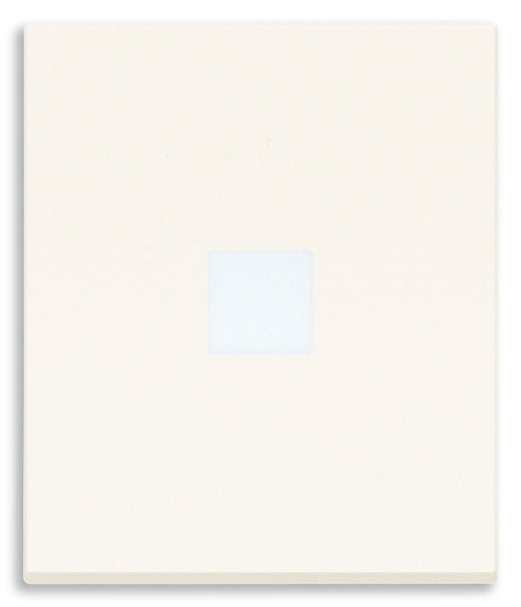 Tasto Intercambiabile 2 Moduli Allineato con Diffusore Illuminabile | Simbolo Retro-Illuminabile | IP40 | Bianco Nero Canapa | Vimar Linea 31000.2D