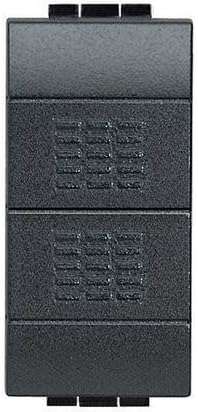 Living int - doppio pulsante Nero\Bianco 1P NO 10A TICL4036