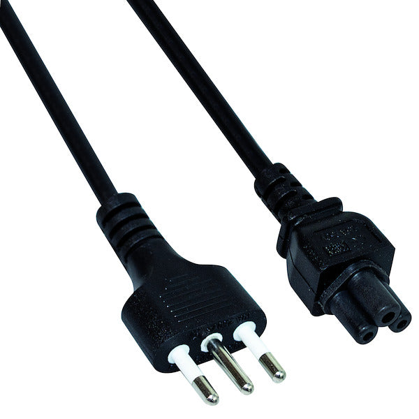 CABLU DE ALIMENTARE ȘTECHER 10A/ PRIZĂ C5, 1m, 3x0.75mm²