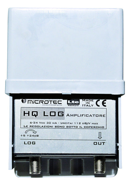 Amplificator de stâlp, 1 intrare pentru antenă logaritmică, reglabil 5÷24dB, conector F HQ LTE READY LIF60.11214H