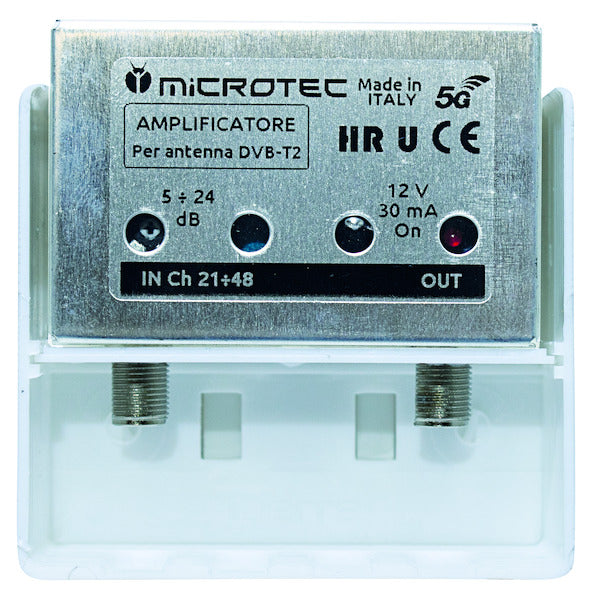 Amplificator de stâlp, 1 intrare UHF reglabilă 5÷24 dB, conector F, model HR U - 5G LTE READY LIF60.141733