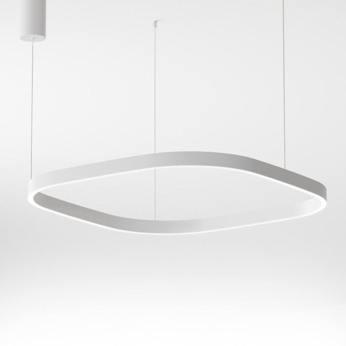 Lampadario LED CRISEIDE S/1G Quadrata – Alluminio Biemissione Dimmerabile | 80W 4200lm 3000K | Gea Luce
