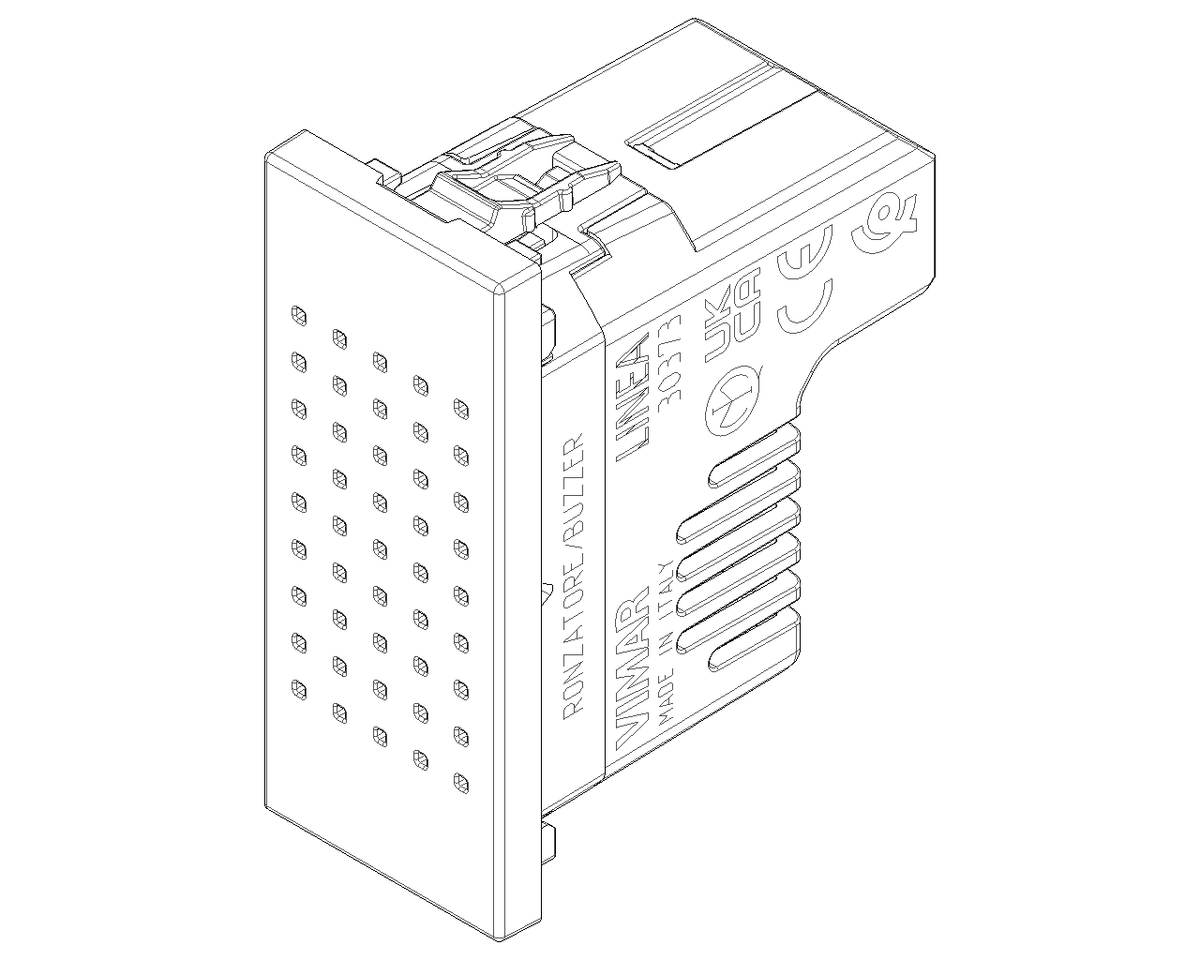Suoneria Ronzatore Funzione Settabile 230V~ 50-60Hz | 1 Modulo | IP40 | Bianco Nero Canapa | Vimar Linea 30373
