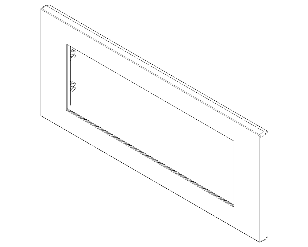 Placca 7 Moduli in Tecnopolimero Reflex Canapa Lucido | Incasso Canale Canalina | Vimar Linea 30657.41