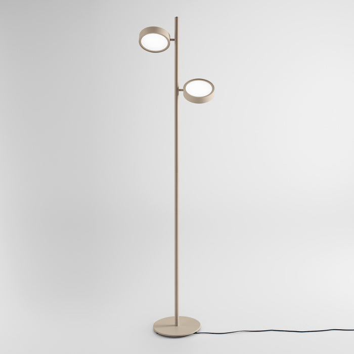 GEALUCE Lampa podłogowa LED z możliwością ściemniania i obrotowymi światłami 2X18W 3000°K 2345LM różne kolory GPI