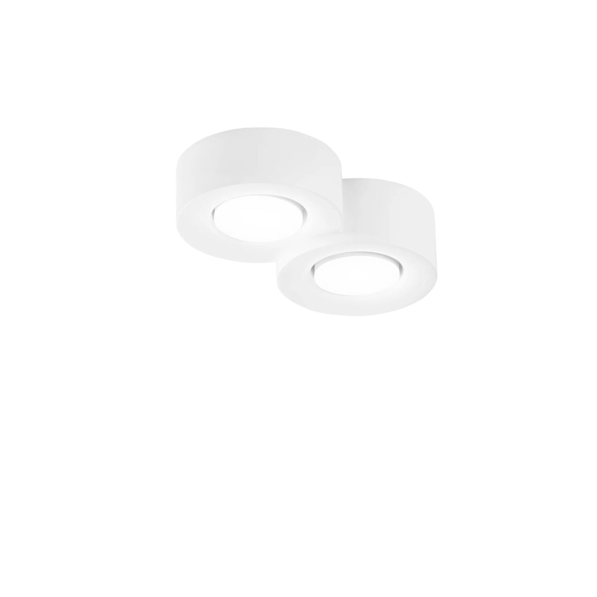 Plafoniera in Gesso Verniciabile ATHEN – Rotonda o Quadrata | 1, 2 o 3 Luci | Attacco GX53