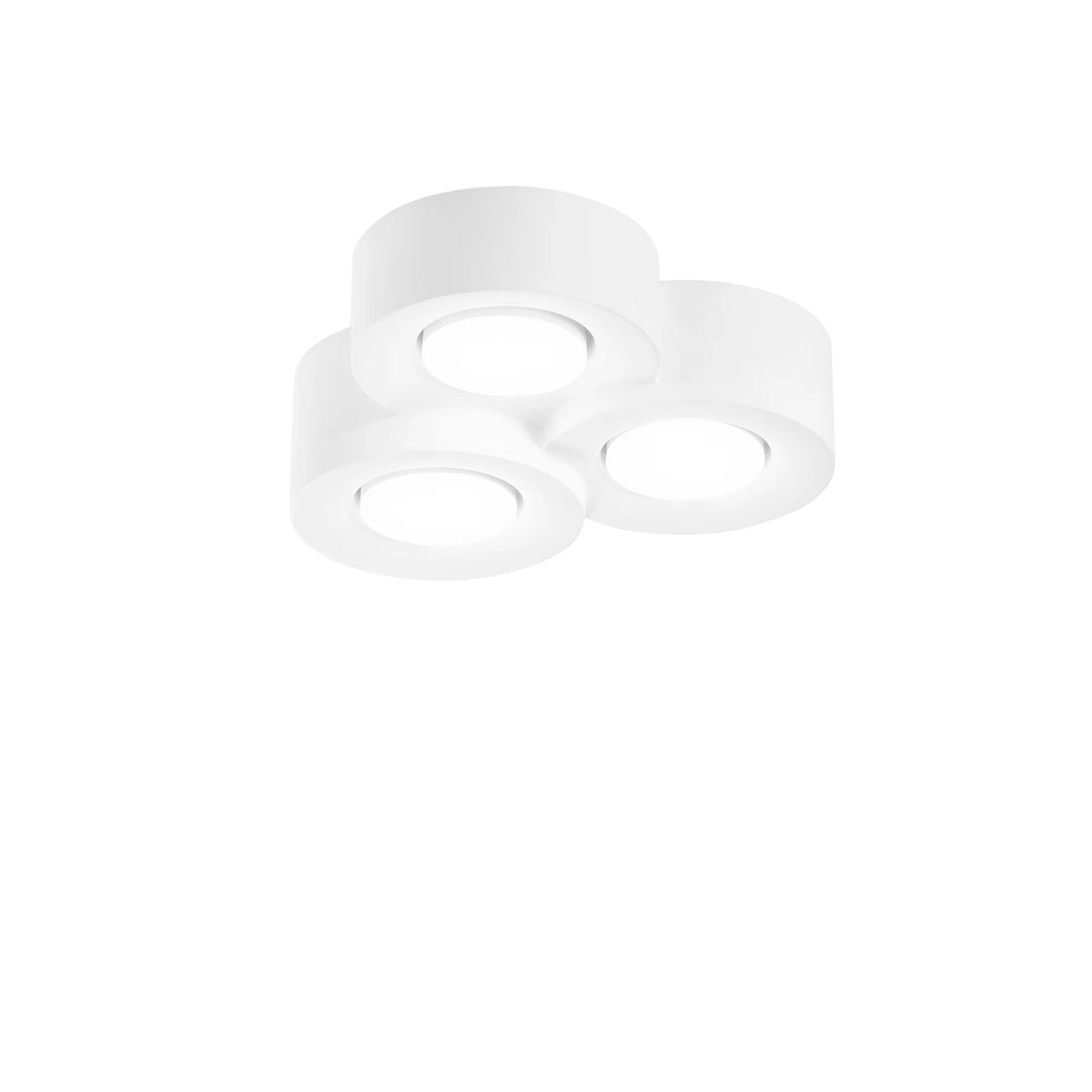 Plafoniera in Gesso Verniciabile ATHEN – Rotonda o Quadrata | 1, 2 o 3 Luci | Attacco GX53