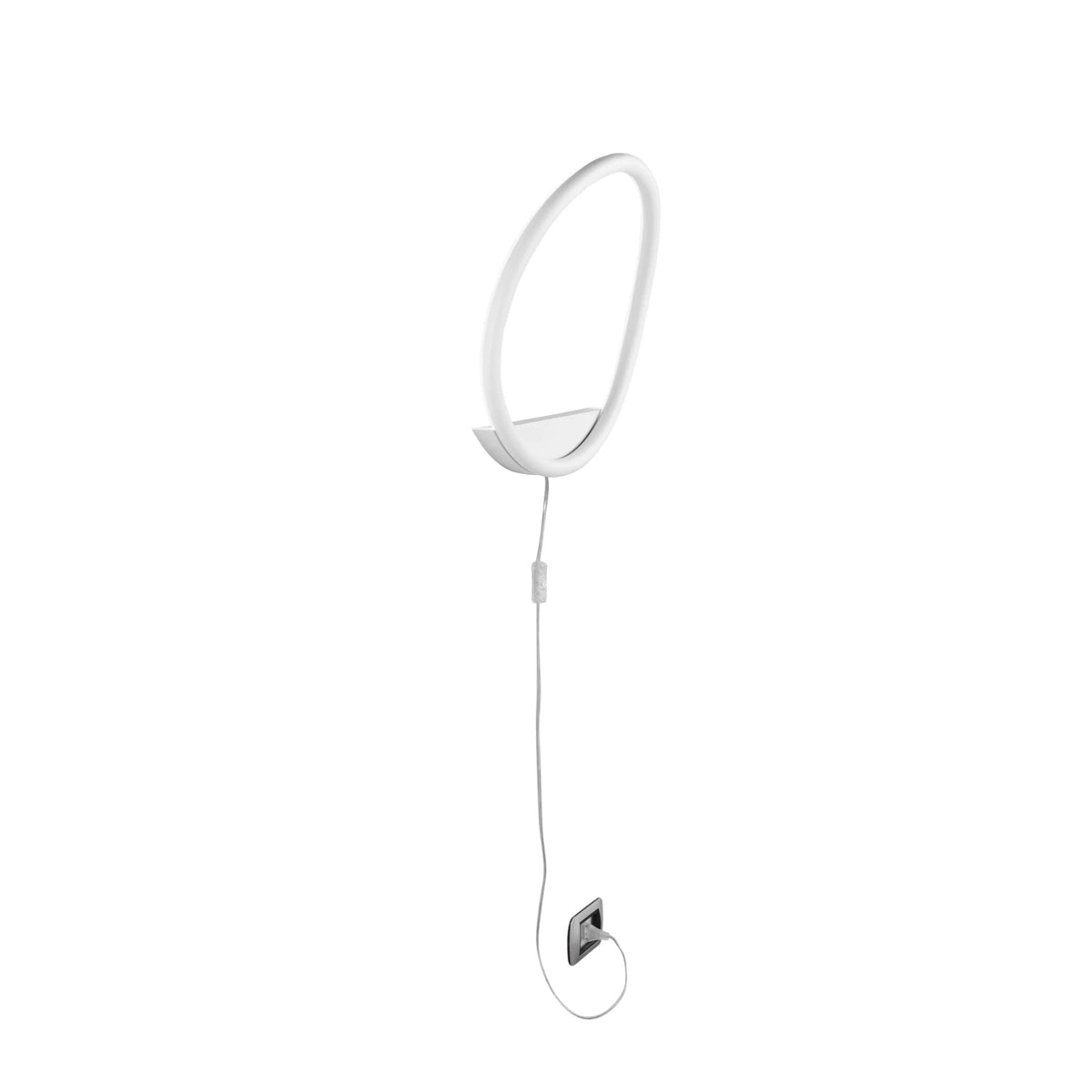 Applique da Parete LED Circolare CCT | Metallo e Silicone Bianco o Nero 35cm o 60cm | Luce Ambiente Design LINGER