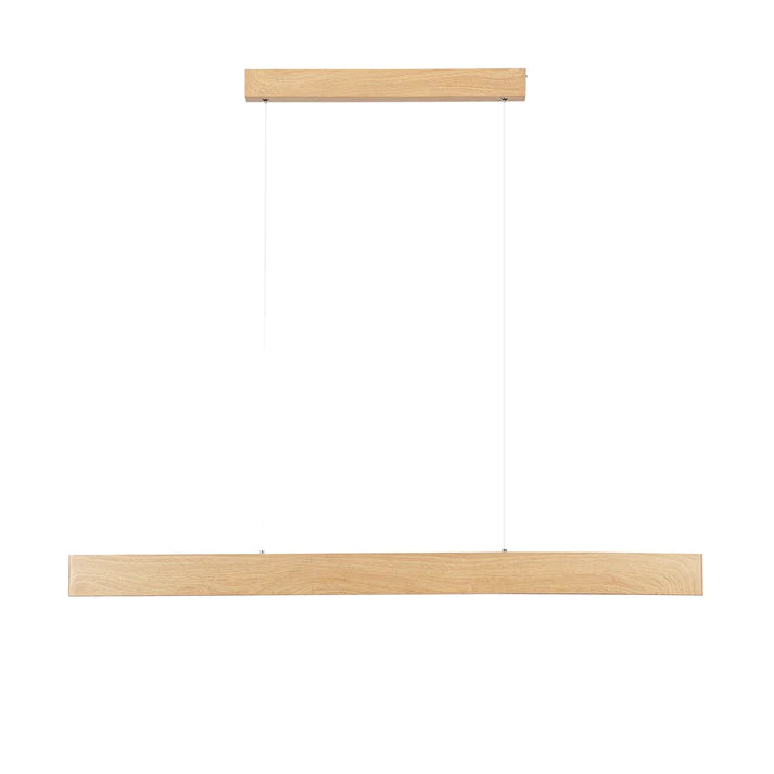 Lampadario Sospensione LED Lineare Effetto Legno 40W CCT | Metallo | Navel S120WD