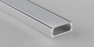 Profilo LED Alluminio 2MT Diffusore Opale Tappi e Staffe Inclusi Silver o Bianco | MILANO INTEC