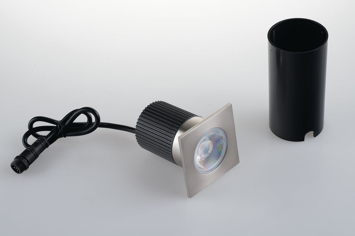 Spot încastrabil de podea sau perete cu cablu easy connection RGB+4000°k 10W 1020LM pătrat RUNNER