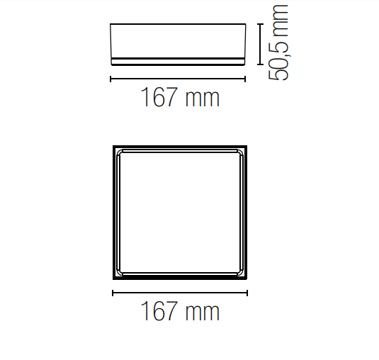 Plafoniera LED KWADRATOWA o konstrukcji z odlewanego ciśnieniowo aluminium i białym dyfuzorze akrylowym 22W-3000lm kolekcja KLIO światło ciepłe-naturalne wykończenie białe