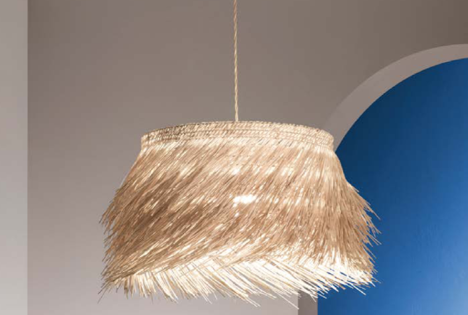 Sospensione SAMOA – Paralume in Rattan Naturale | D.70cm | 1xE27 | Stile Tropicale