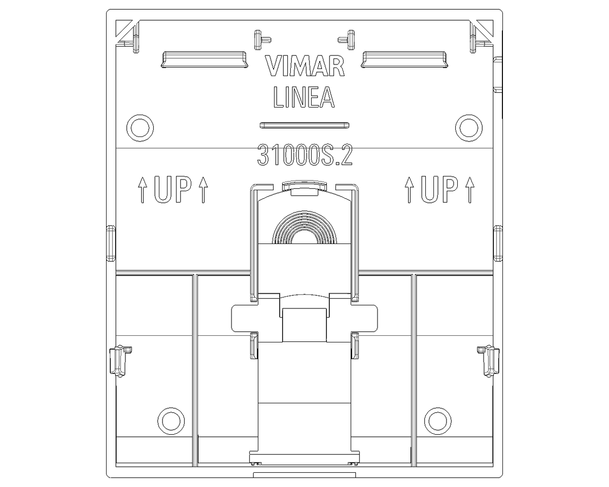 Tasto Intercambiabile 2 Moduli con Guidaluce Verticale | IP40 | Bianco Nero Canapa | Vimar Linea 31000S.2