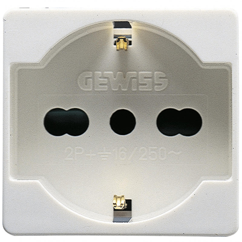 Gewiss System gniazdo schuko dwudrożne 10/16A GW20246