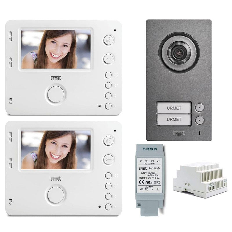 KIT VIDEOINTERFON BI-FAMILIAL URMET Miro Mikra 2 fire 1722/94
