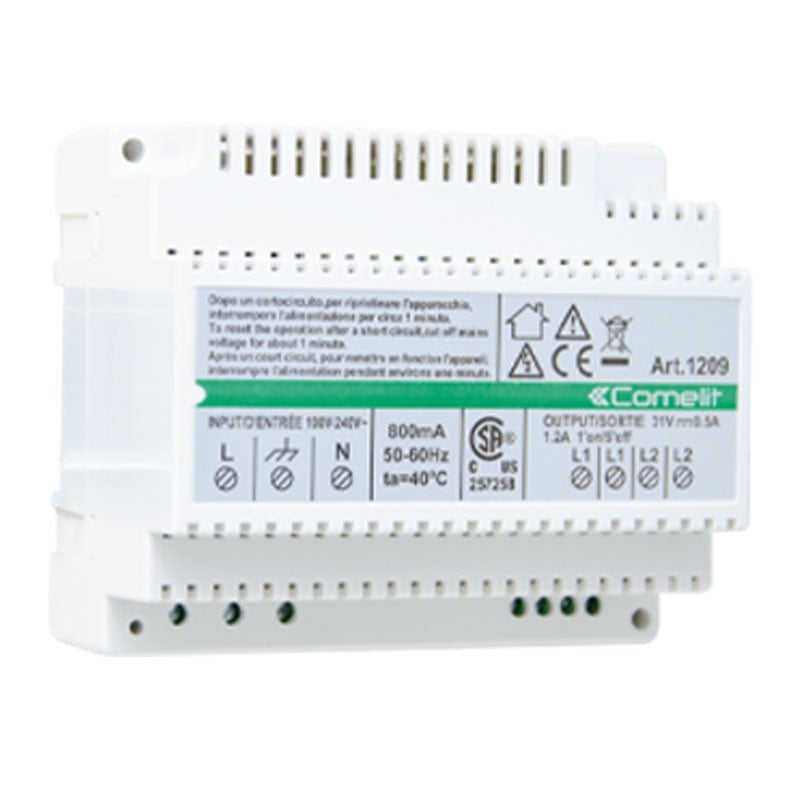 Kit videointerfon unifamiliar Comelit 2 fire People, mâini libere și Quadra PL8461V