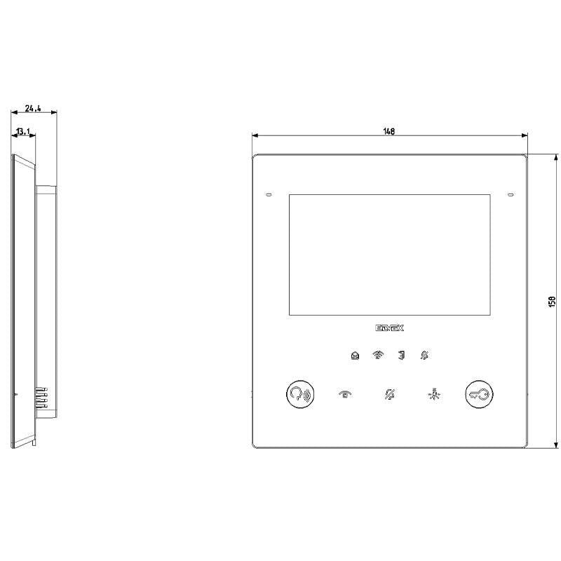 Kit Videocitofono monofamiliare Vimar Tab 5S Up Wifi K40515.R