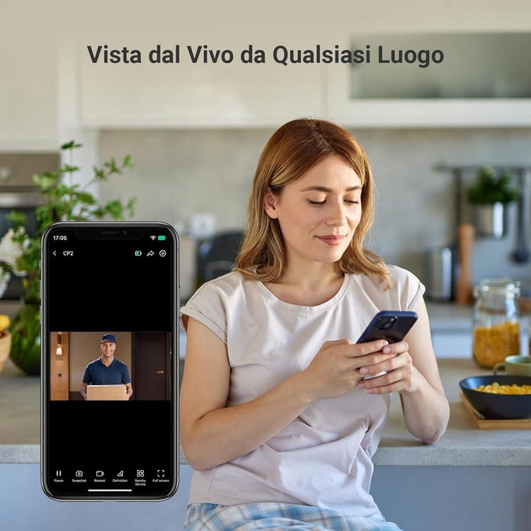 Vizor digital inteligent pentru ușă de la intrare EZVIZ HP2 – Argintiu – Auriu
