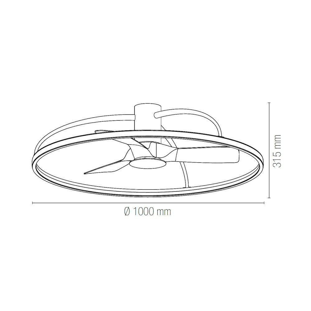 Plafoniera Ventilatore da Soffitto LED MAGNUS CCT