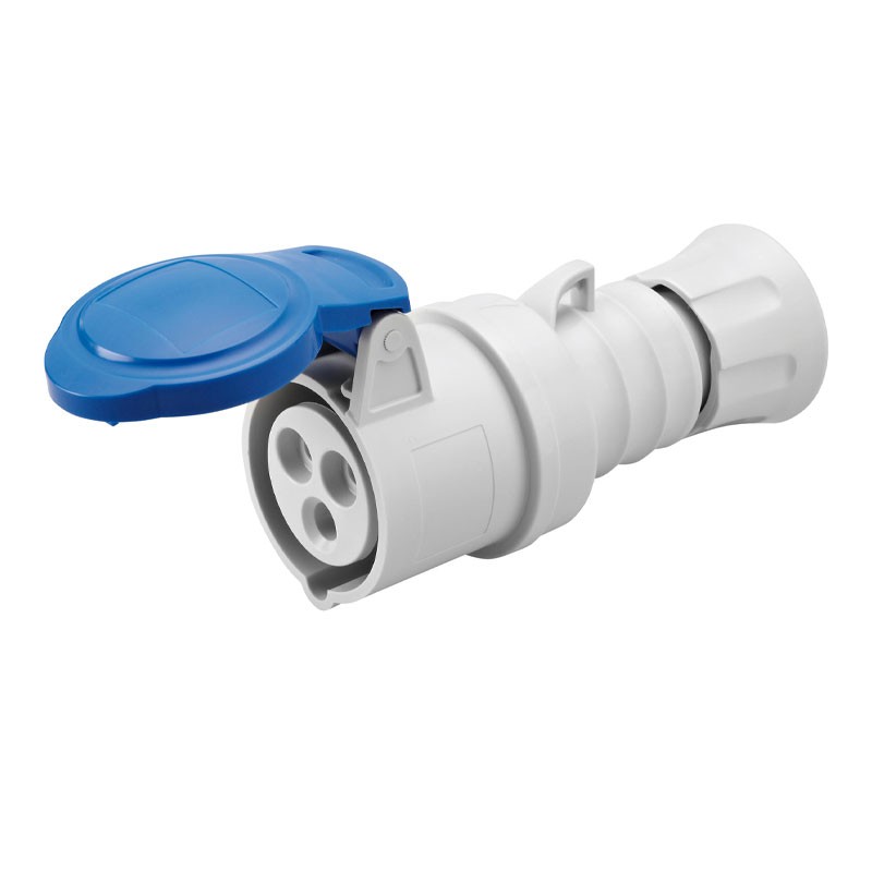 Priză mobilă Gewiss 2P+T 16A IP44 albastru 220V GW62004H