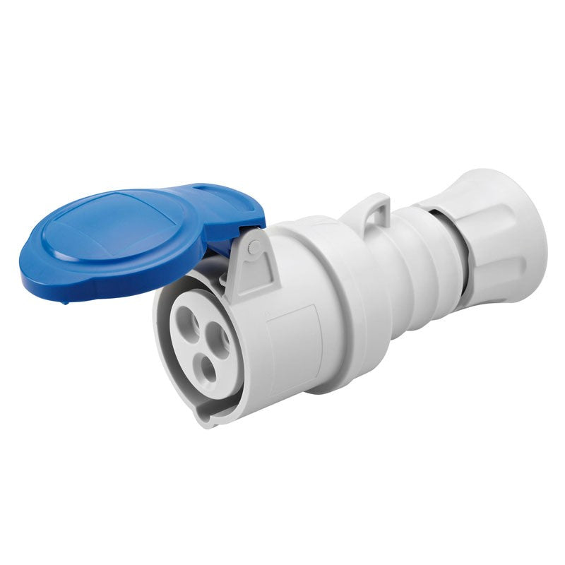 Priză mobilă Gewiss 2P+T 32A IP44 albastru 220V GW62015H