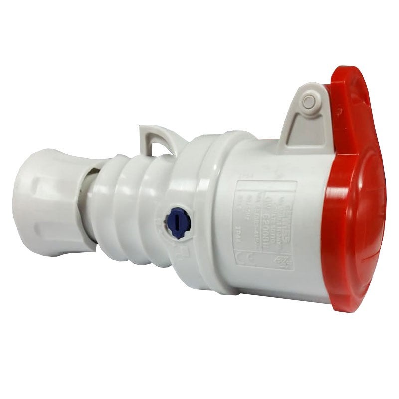 Priză mobilă Gewiss 3P+T 16A IP44 roșie 380V GW62008H