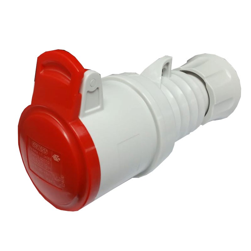 Przenośne gniazdo Gewiss 3P+T 32A IP44 czerwone 380V GW62019H