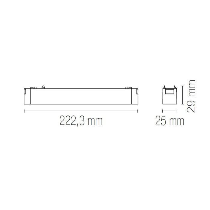 Lampa liniowa obrotowa 48V na szynę BERNINI wykończenie czarny mat BERNINI-LINE12 UGR
