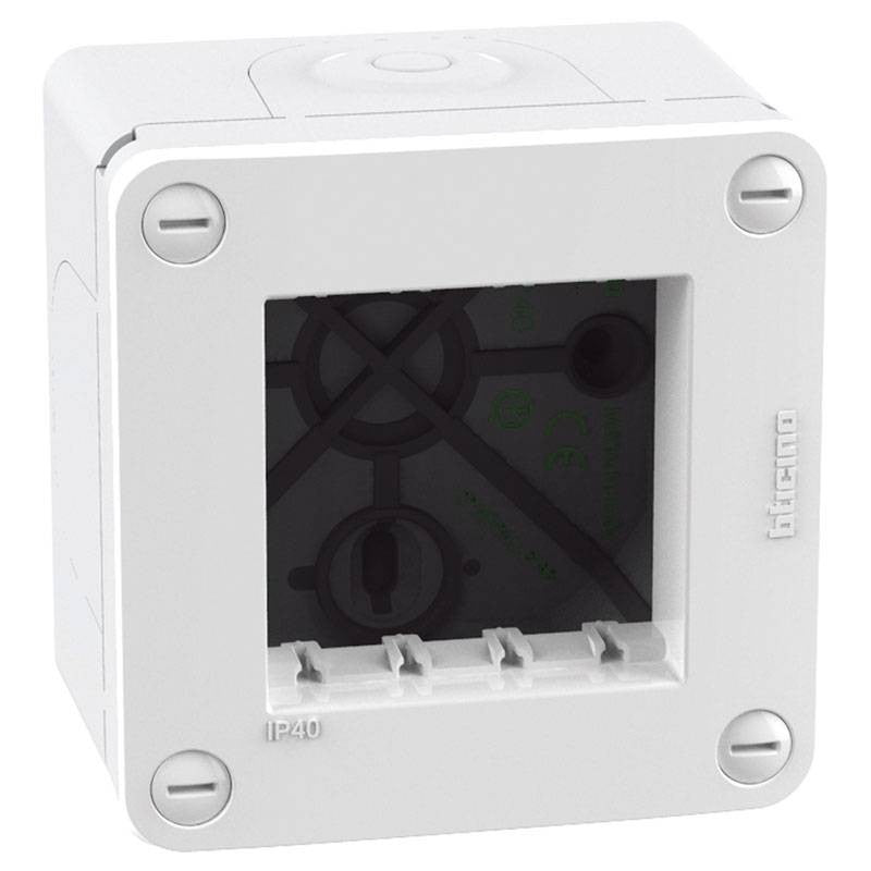 MATIX GO Puszka natynkowa bryzgoszczelna 2-modułowa IP40 biała 28402W - szara 28402G