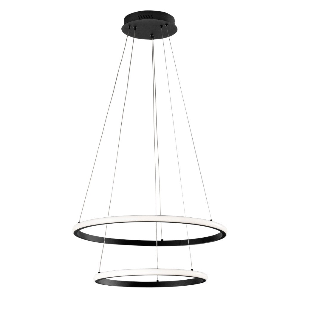 Axis – Lampada a Sospensione LED Doppio Cerchio Ø60/40 cm | CCT