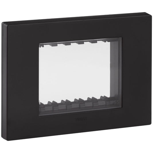 Calotta da parete Vimar Linea IP55, 3 moduli, nera