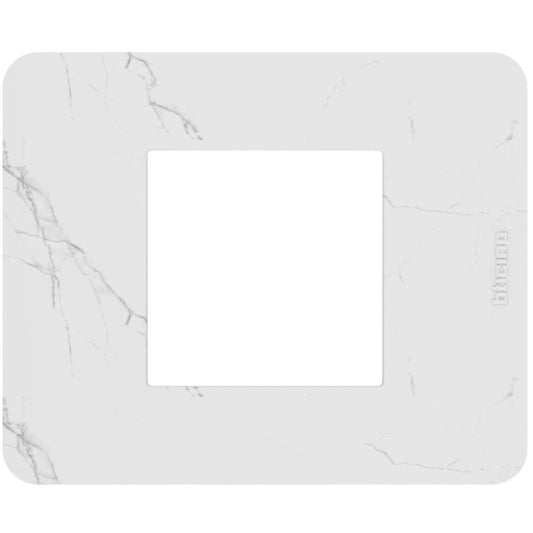 Placca 2 Moduli Tecnopolimero Carrara | BTicino MatixGO | JA4802EM