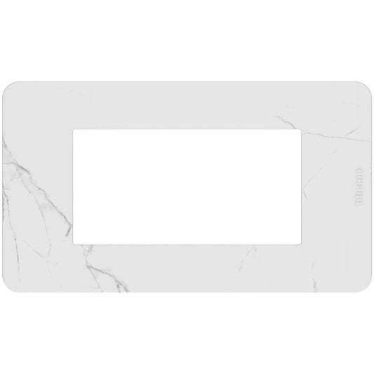 Placca 4 Moduli Tecnopolimero Carrara | BTicino MatixGO | JA4804EM
