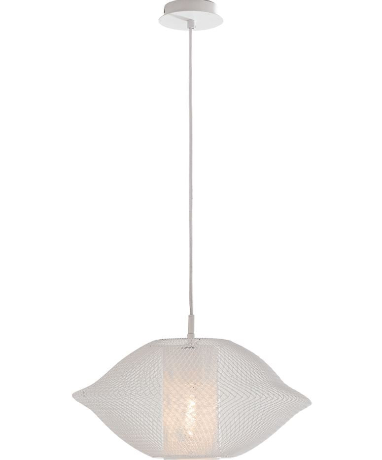 Sospensione metallo bianco linee geometriche 1XE27 non incl. HAREM