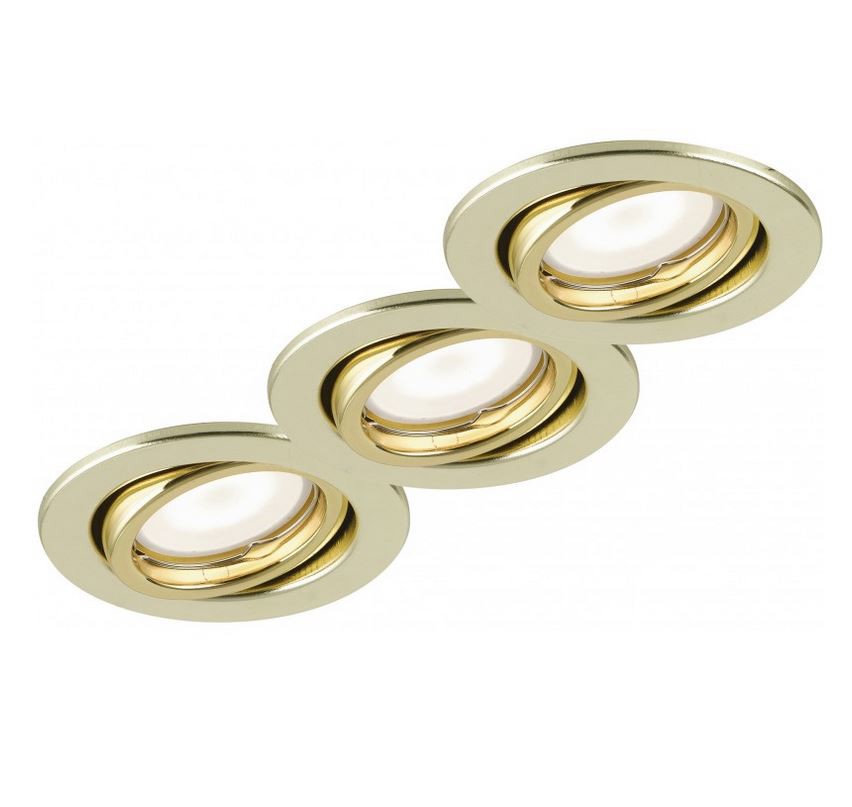 Kit 3 faretti incasso orientabili lampada GU10 INCLUSA 3000°k finitura bianco,nickel,cromo.oro INC-MATRIX