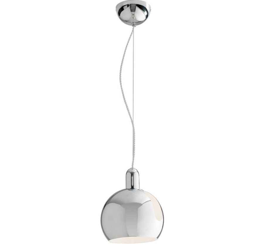 Sospensione in metallo cromo sfera orientabile 1XE27 non incl. D.20cm NARCISO