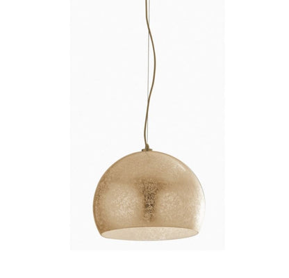 Sospensione vetro decoro foglia oro cavo tessuto oro 3XE27 non incl. D.40cm VANITY