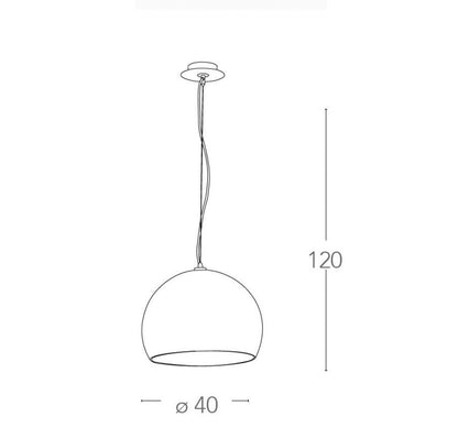 Sospensione vetro decoro foglia oro cavo tessuto oro 3XE27 non incl. D.40cm VANITY
