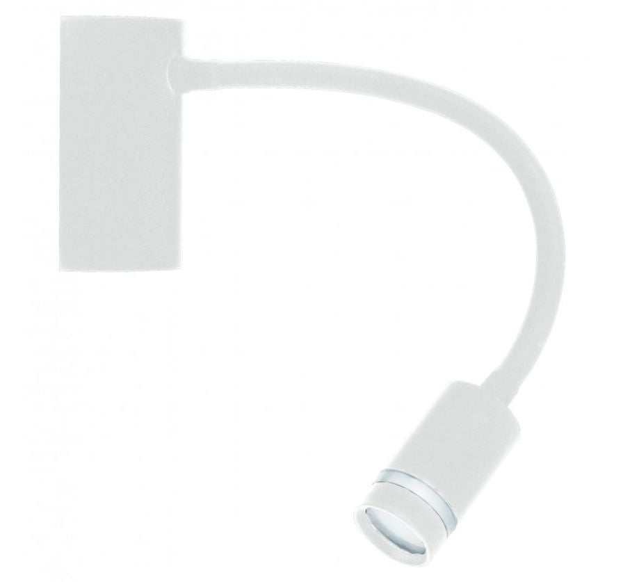 Applique LED flessibile metallo bianco-nero-cromo 4W 3000°k luce calda 220lm KEPLER