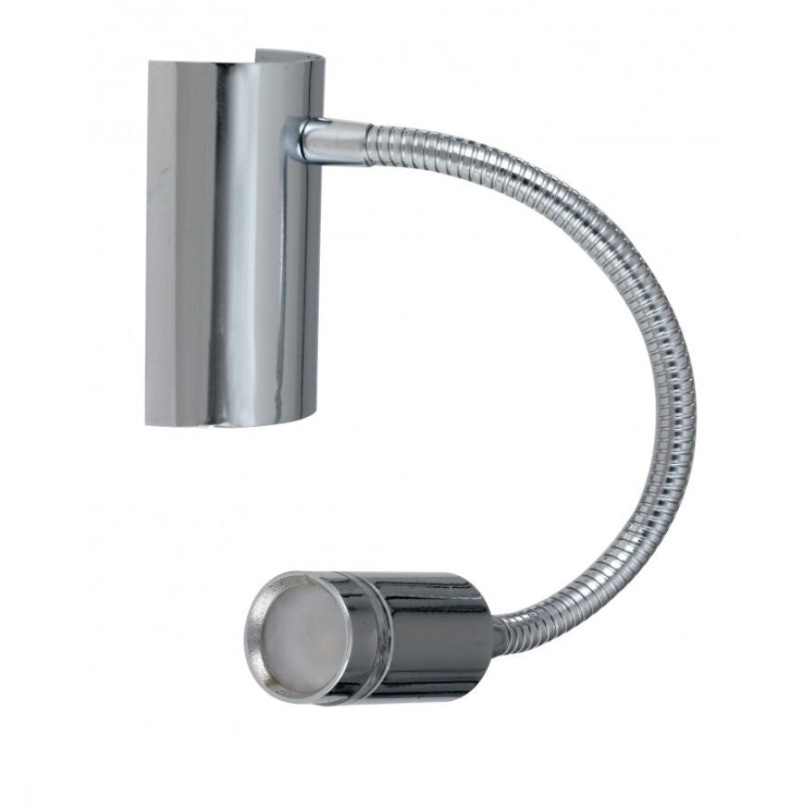 Applique LED flessibile metallo bianco-nero-cromo 4W 3000°k luce calda 220lm KEPLER