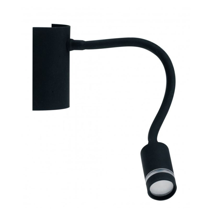 Applique LED flessibile metallo bianco-nero-cromo 4W 3000°k luce calda 220lm KEPLER