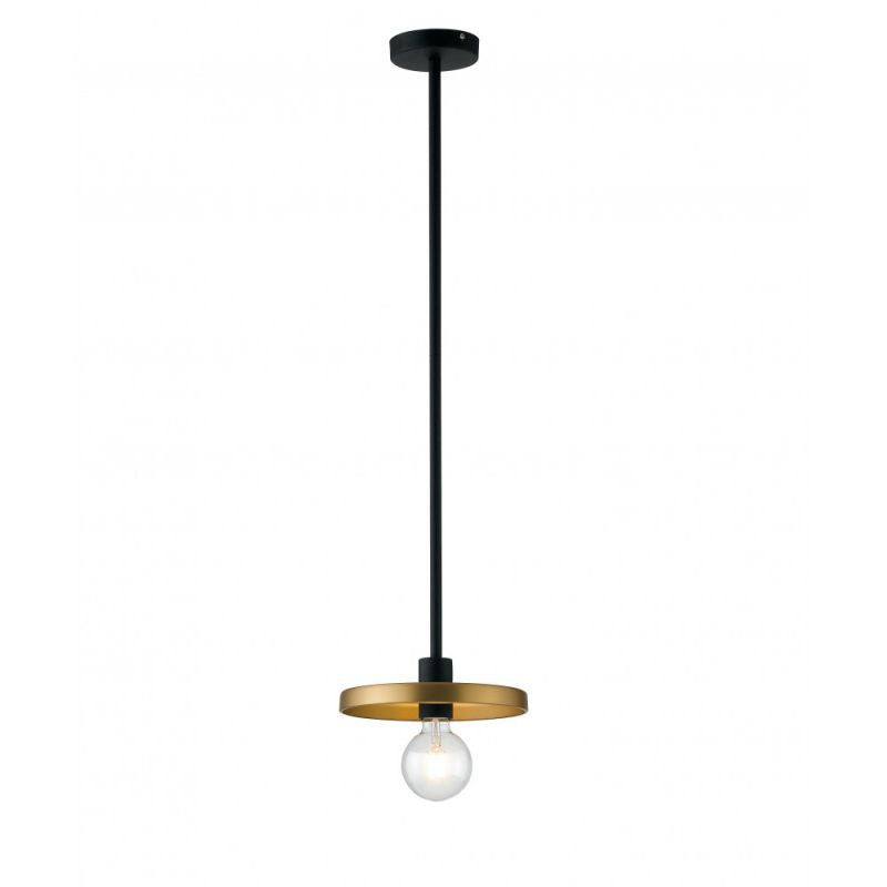 Sospensione in metallo oro-nero circolare 1XE27 non incl. TWIGA