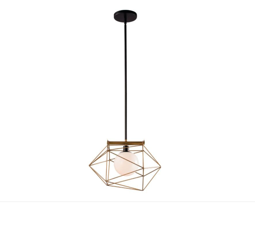 Sospensione dal design geometrico metallo bianco o nero-oro 1XE27 non incl. ABRAXAS